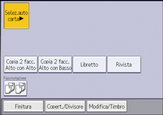 Illustrazione della schermata sul pannello di controllo