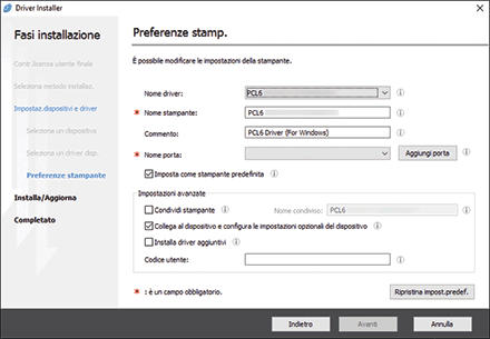 Immagine programma di installazione