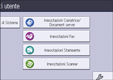 Illustrazione della schermata sul pannello di controllo