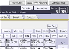 Illustrazione della schermata sul pannello di controllo