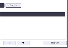 Illustrazione della schermata sul pannello di controllo