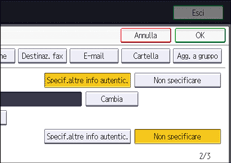 Illustrazione della schermata sul pannello di controllo