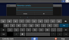 Illustrazione della schermata sul pannello di controllo