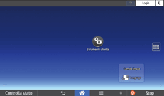 Illustrazione della schermata sul pannello di controllo