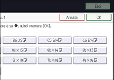 Illustrazione della schermata sul pannello di controllo