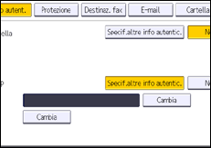 Illustrazione della schermata sul pannello di controllo