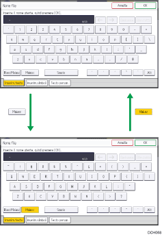 Illustrazione dei tasti
