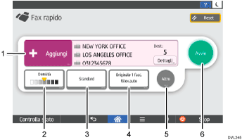 Illustrazione numerata pannello di controllo