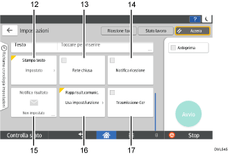 Illustrazione numerata pannello di controllo