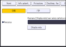 Illustrazione della schermata sul pannello di controllo