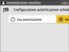Illustrazione della schermata sul pannello di controllo