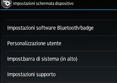 Illustrazione della schermata sul pannello di controllo