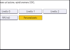 Illustrazione della schermata sul pannello di controllo