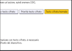 Illustrazione della schermata sul pannello di controllo