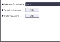 Illustrasjon av betjeningspanelet