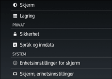 Illustrasjon av betjeningspanelet