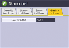 Illustrasjon av betjeningspanelet