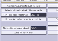 Illustrasjon av betjeningspanelet