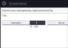 Illustrasjon av betjeningspanelet
