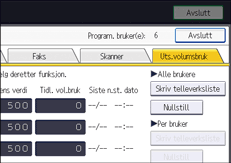 Illustrasjon av betjeningspanelet