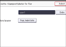 Illustrasjon av betjeningspanelet