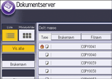 Illustrasjon av betjeningspanelet
