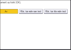 Illustrasjon av betjeningspanelet