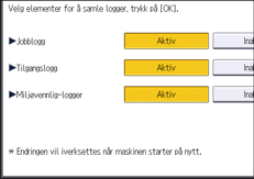 Illustrasjon av betjeningspanelet