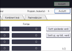 Illustrasjon av betjeningspanelet