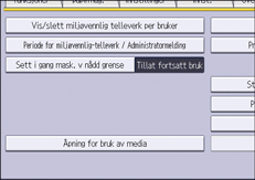 Illustrasjon av betjeningspanelet