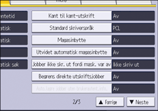 Illustrasjon av betjeningspanelet