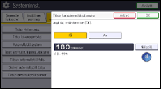 Illustrasjon av betjeningspanelet