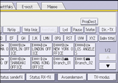 Illustrasjon av betjeningspanelet