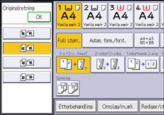 Illustrasjon av betjeningspanelet