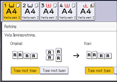 Illustrasjon av betjeningspanelet