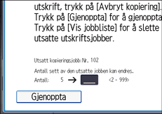 Illustrasjon av betjeningspanelet