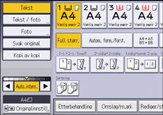 Illustrasjon av betjeningspanelet
