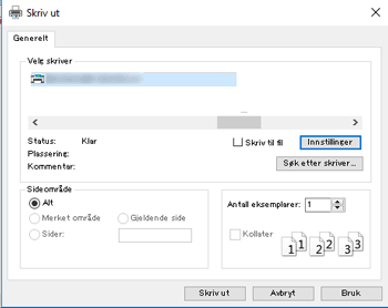 Illustrasjon av driverskjerm