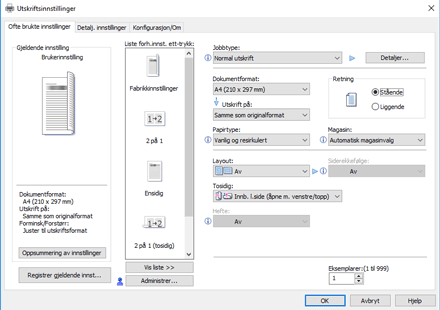 Illustrasjon av driverskjerm