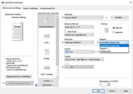 Illustrasjon av driverskjerm