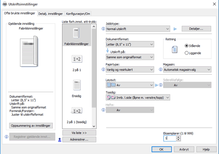 Illustrasjon av driverskjerm