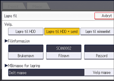 Illustrasjon av betjeningspanelet