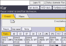 Illustrasjon av betjeningspanelet