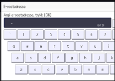 Illustrasjon av betjeningspanelet