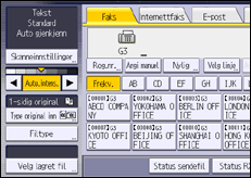 Illustrasjon av betjeningspanelet