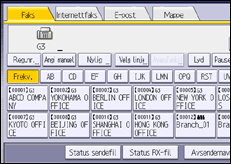 Illustrasjon av betjeningspanelet