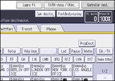 Illustrasjon av betjeningspanelet