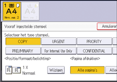 Afbeelding van bedieningspaneel