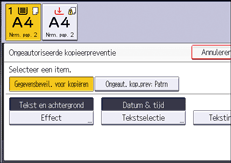 Afbeelding van bedieningspaneel