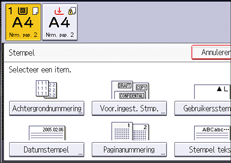 Afbeelding van bedieningspaneel